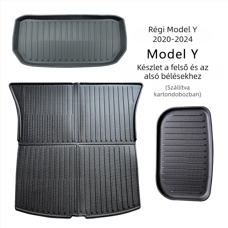 Tesla Model 3/Y csomagtartó és tároló mat – vízálló TPE, dupla réteg