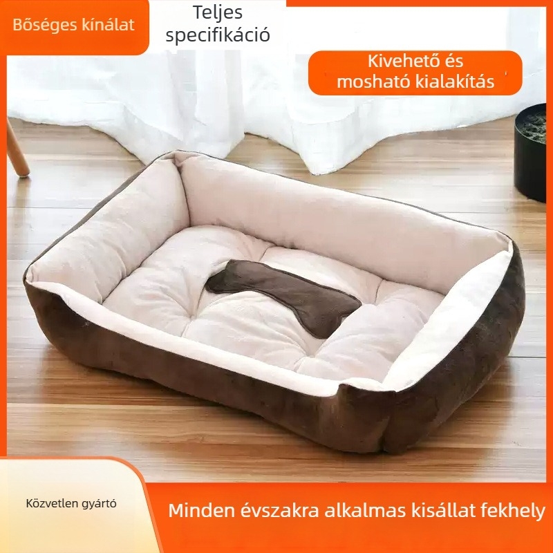 Nagy kutyaágy hűsítő párnával, macska fészek és kennel háziállatoknak (méretek: nagy, közepes és kicsi)