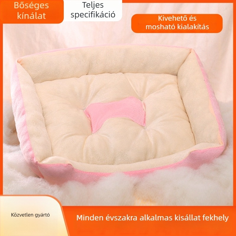 Nagy kutyaágy hűsítő párnával, macska fészek és kennel háziállatoknak (méretek: nagy, közepes és kicsi)