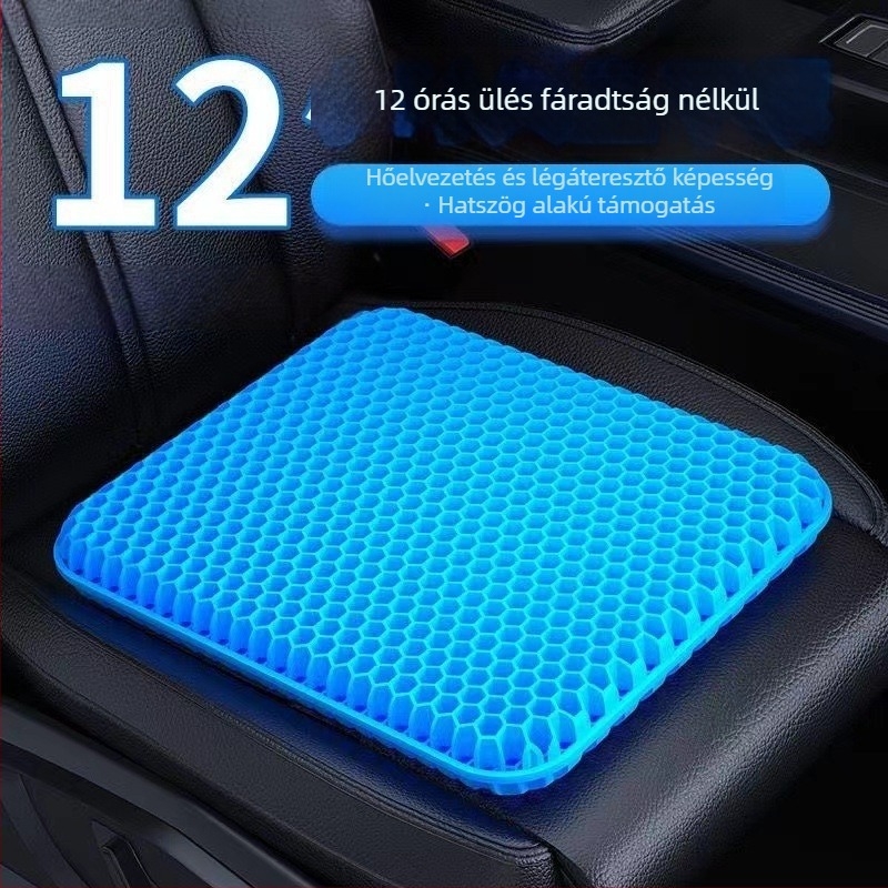 Gél hűtő párna hexagonális dizájnnal, autóüléshez, irodához vagy otthonhoz; PVC anyag, 500 g, töltet nélkül