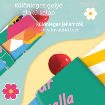 Gyermekeknek készült összecsukható esernyő patchwork dizájnnal, 8 bordázat, ötvözet váz, műanyag nyél, 190T hatásos anyagú vászon, manuális nyitás-zárás, logónyomás lehetséges, testre szabható, diákoknak megfelelő