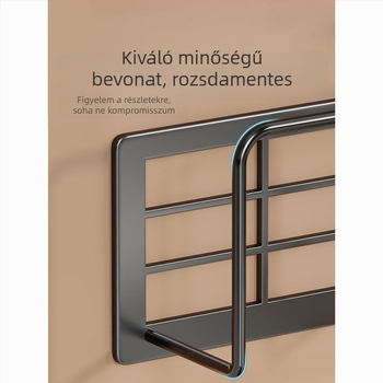 Router falra szerelhető tartó, fúrás nélkül, szénacélból; falra szerelés; 1 darab; alkalmas konyhára, íróasztalra, hálószobára és nappalira