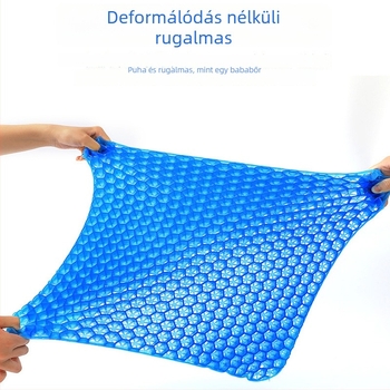 Gél ülőpárna irodai székhez – hűtés és fájdalomcsillapítás hosszú ülésnél, PVC anyag, vízzel töltött, súly 500 g, egyszerű stílus