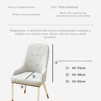 Ívelt karfás székhuzat poliészterből, csúszásgátló, porálló, új kínai stílus