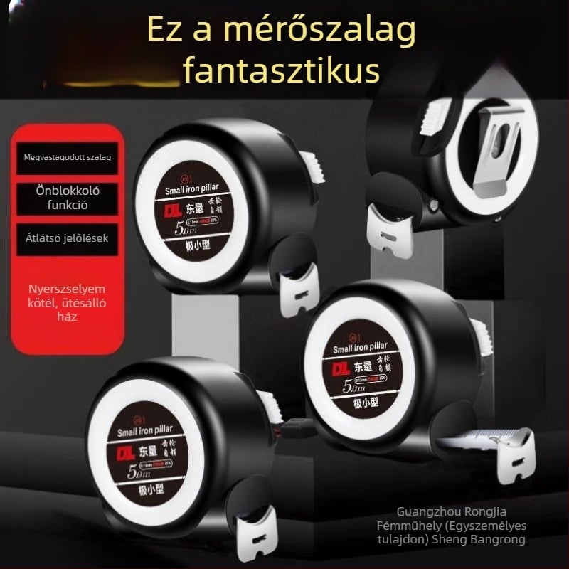 Mérőszalag – vastagodott kivitel, kopásálló, önzáró mechanizmus, ABS anyag, mérési tartomány 25