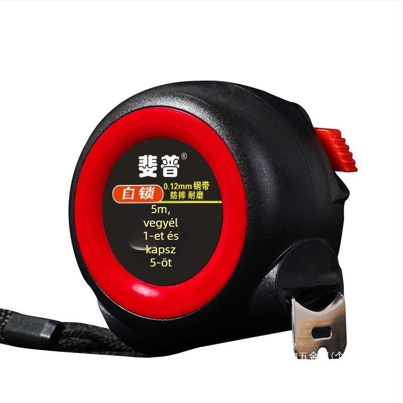 Mérőszalag – vastagodott kivitel, kopásálló, önzáró mechanizmus, ABS anyag, mérési tartomány 25
