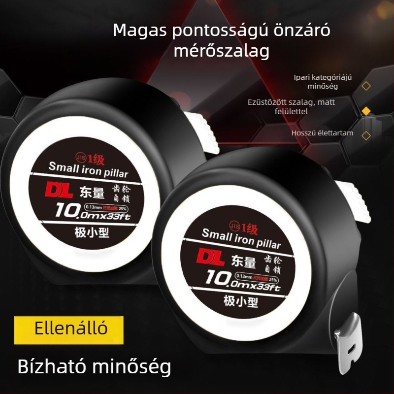 Mérőszalag – vastagodott kivitel, kopásálló, önzáró mechanizmus, ABS anyag, mérési tartomány 25