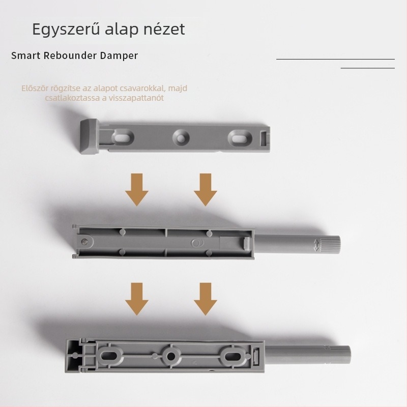Teherbíró gardróbajtó visszapattanó készülék – műanyag kivitel; márka Turuibao; modell Large elastic Press; alkalmas ajtókhoz, gardróbokhoz és bútorokhoz; stílus Modern egyszerű