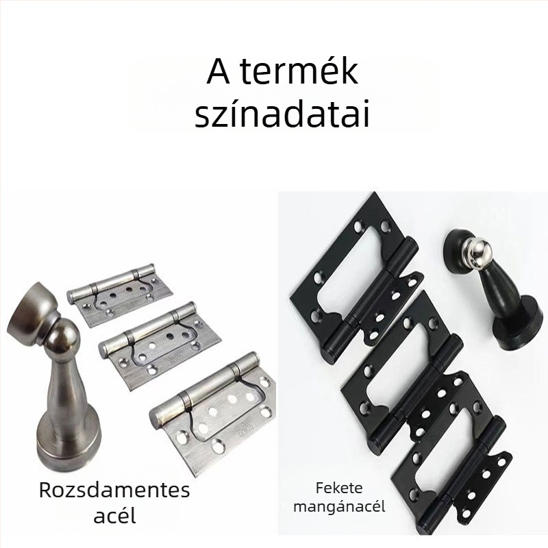 Csapágyas zsanér ajtóstop, három az egyben mangán acélból, elektroplatált felülettel, Cherry blossom.