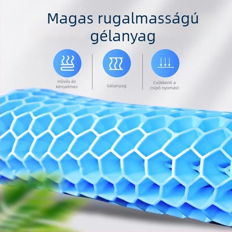 Hűtőpad géllel és méhsejt mintázattal, PVC anyag, irodai és autós használatra
