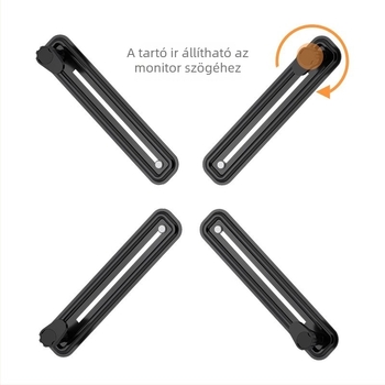 Forgó monitorállvány WK003, hideg-hengerelt acél, 5 kg, VESA hátsó adapter