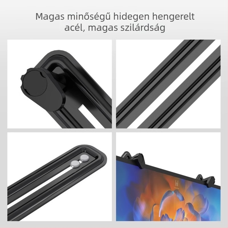 Forgó monitorállvány WK003, hideg-hengerelt acél, 5 kg, VESA hátsó adapter