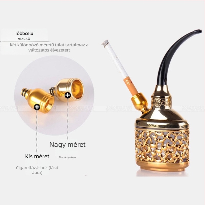 Fém Hookah cső többszűrős szájrész, újrahasználható, logó nyomtatás elérhető