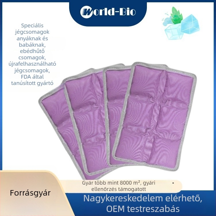 Ismételten használható hűtő párna forró és hideg terápiához, méretei 39 × 29,5 × 1 cm, ebédhez, anyatej tárolásához és külső hűtéshez