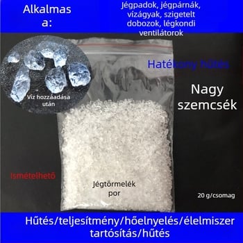 PVC anyagú jégkristályos hűtőpárna, töltet jégkristályokkal, újra használható a hőgutát megelőzésére