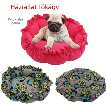 Tök alakú kisállatház – kutyák, macskák és nyulak számára, kétfunkciós pamut fekhely