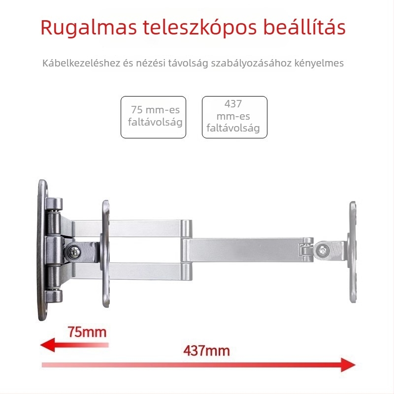Panduo univerzális falra szerelhető LCD monitor tartó forgó és kihúzható kar