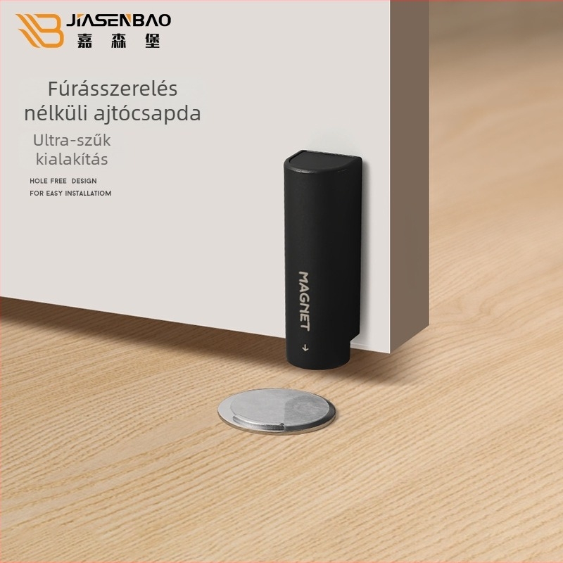 Mágneses ajtóstop padlóra – padlószívás, modell Lipstick floor absorber, kézi működtetés, modern minimalista stílus