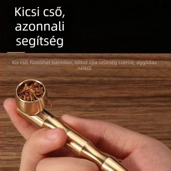 Sárgarézből készült pipa, háromfunkciós és kettős célú, hordozható, levehető és mosható