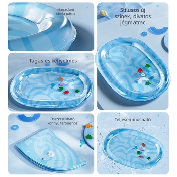 Macska felfújható hűtőpad, PVC anyag, karcolásálló, macskáknak (PVC; felfújható; hűtő; karcolásálló; macskáknak)