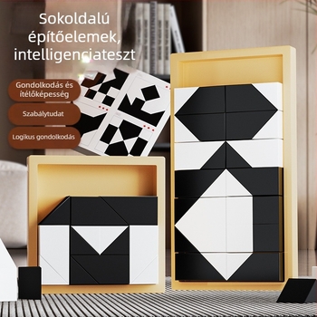 Qilong Gyerekeknek Szóló Logikai Blokk Puzzle — Műanyag, Lapos Paneles Játék, Szellemi Fejlődés, 4–6 Évesek
