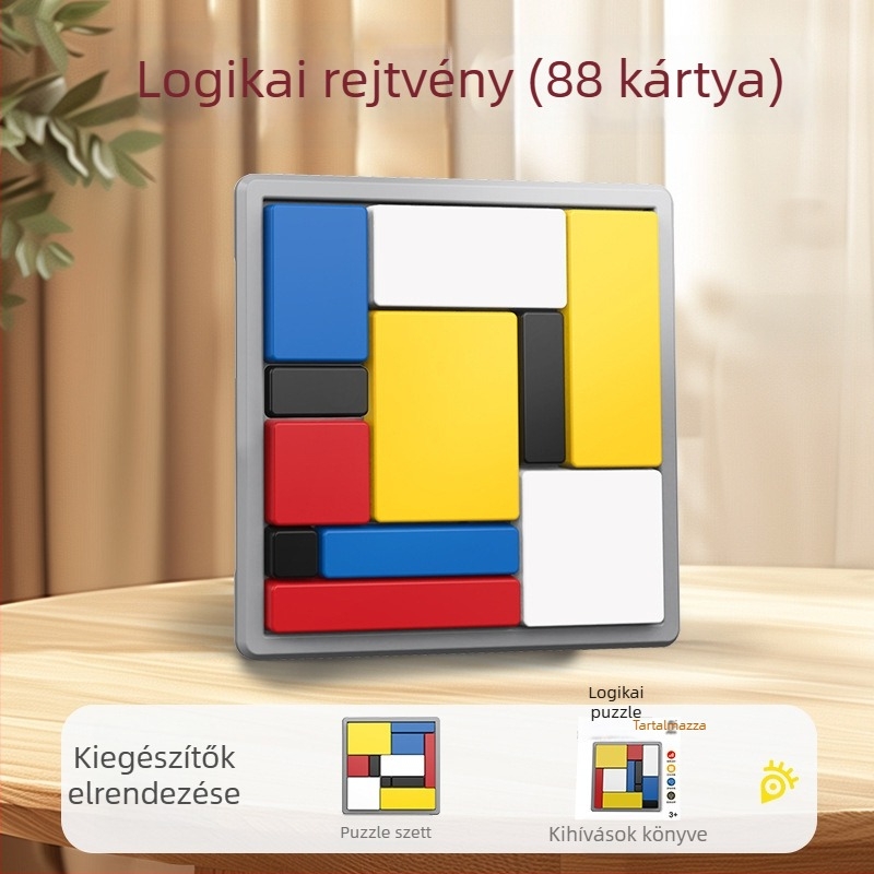 Qilong Gyerekeknek Szóló Logikai Blokk Puzzle — Műanyag, Lapos Paneles Játék, Szellemi Fejlődés, 4–6 Évesek
