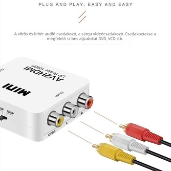 AV to HDMI konverter, 1080p felbontás, Típus: konverter