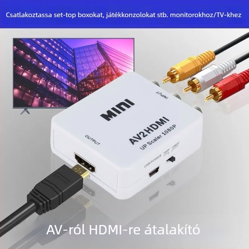 AV to HDMI konverter, 1080p felbontás, Típus: konverter