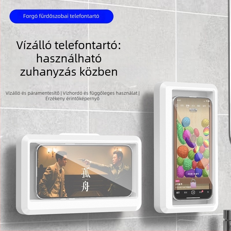 Fürdőszobai telefon tartó, műanyag, antivibrációs, aromaterápiás spray, általános stílus