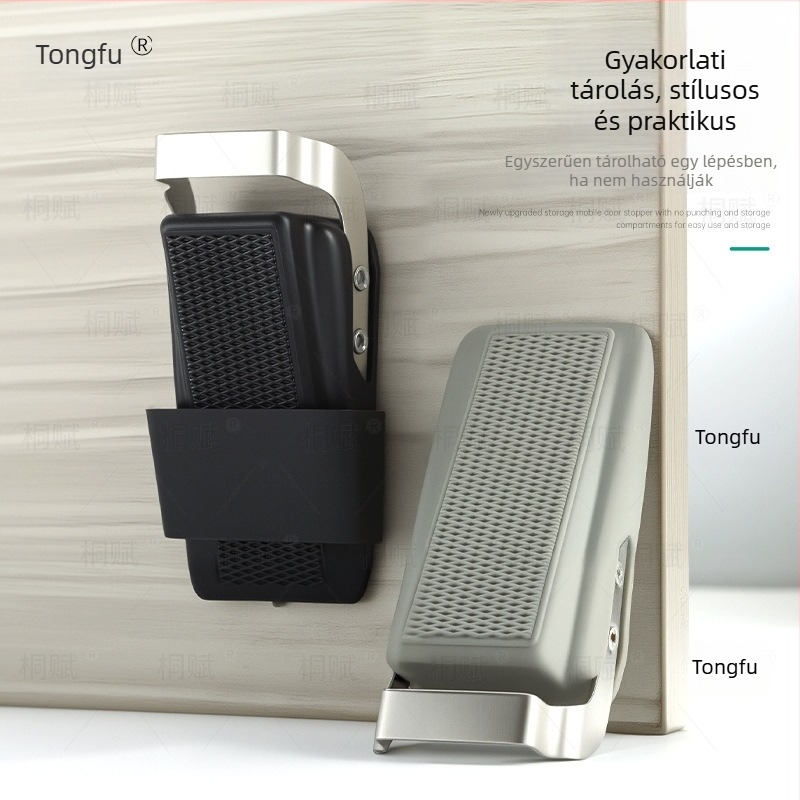 Rozsdamentes acél ajtó stopper, mozgatható, padlóra szerelhető, kézi működtetés, modell Ml-stainless steel door stopper