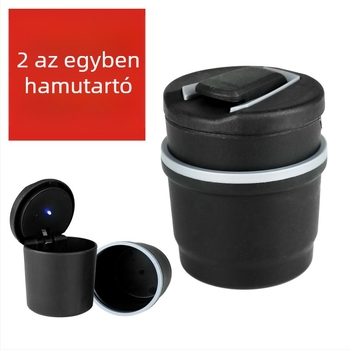 Világító autóhamutartó, műanyag, Shumai márka, öntvény