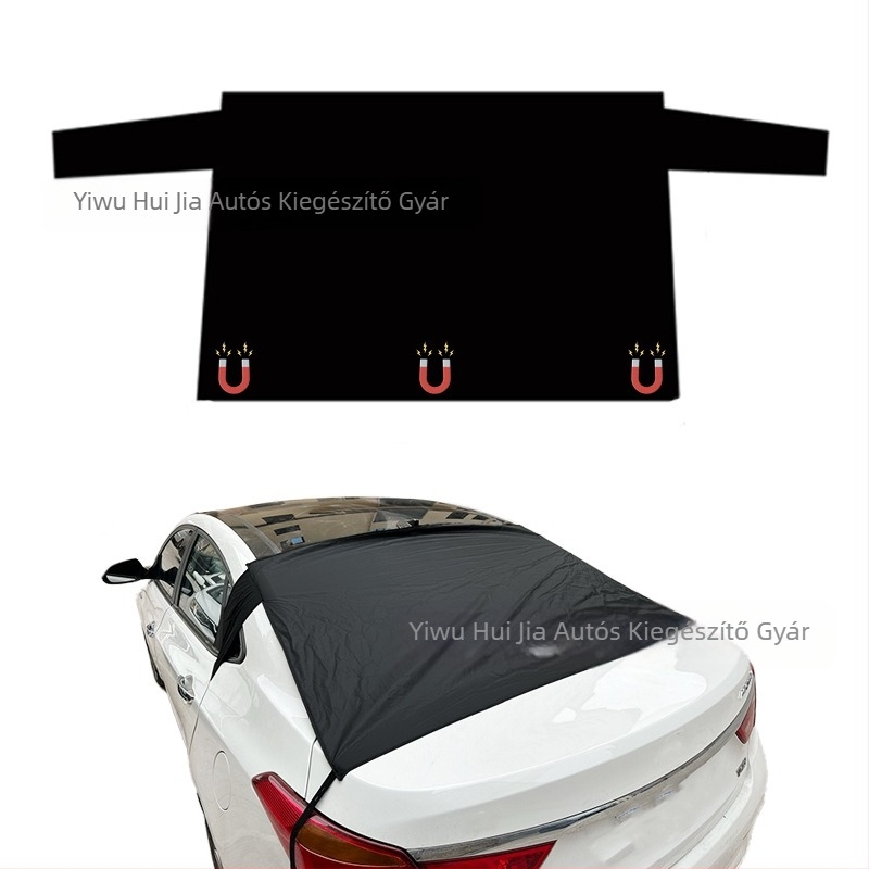 Univerzális autó hátsó szélvédő hóvédő, mágneses rögzítés, minimalistista csíkos kialakítás, 100 g