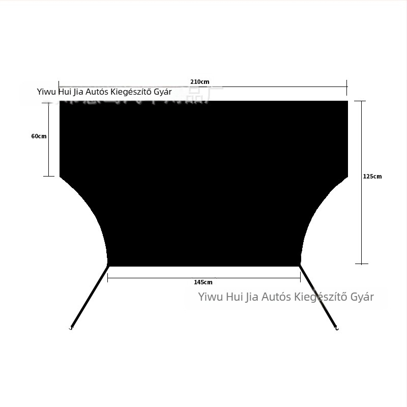Univerzális autó hátsó szélvédő hóvédő, mágneses rögzítés, minimalistista csíkos kialakítás, 100 g