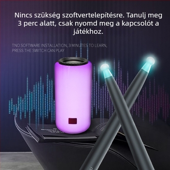 Air Knock JMS-ALL elektronikus dobkészlet, hordozható, 5-darabos dobkészlet gyerekeknek