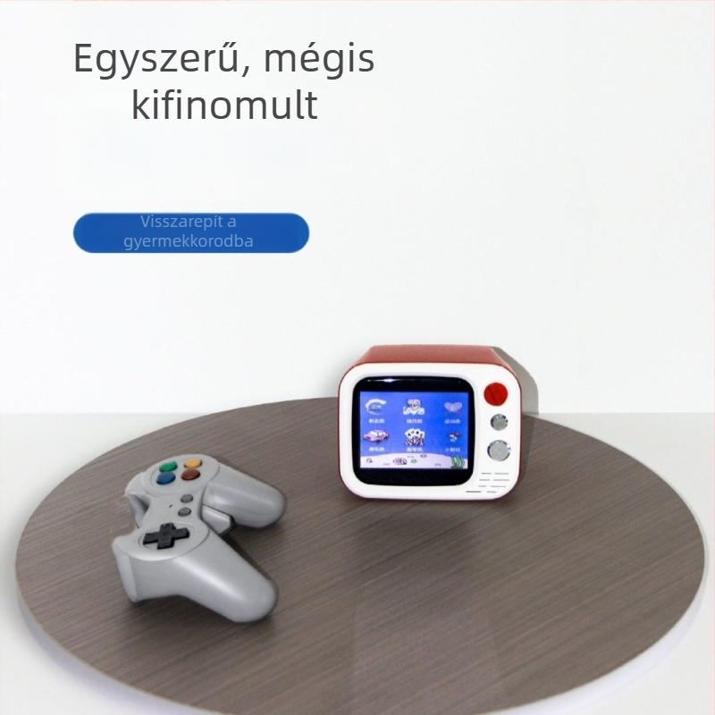 Rétro mini TV játékkonzol vezeték nélküli kétfős játékhoz, eredeti játék szoftverrel, 8‑bites operációs rendszer, USB interfész, nosztalgikus dizájn