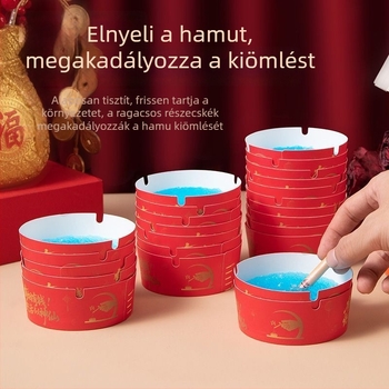 Egyszer használatos hamutál nappalira, irodába, üzleti hotelbe és kávézóba; környezetbarát beépített oltóhomokkal