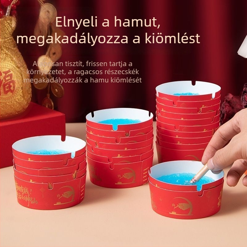 Egyszer használatos hamutál nappalira, irodába, üzleti hotelbe és kávézóba; környezetbarát beépített oltóhomokkal