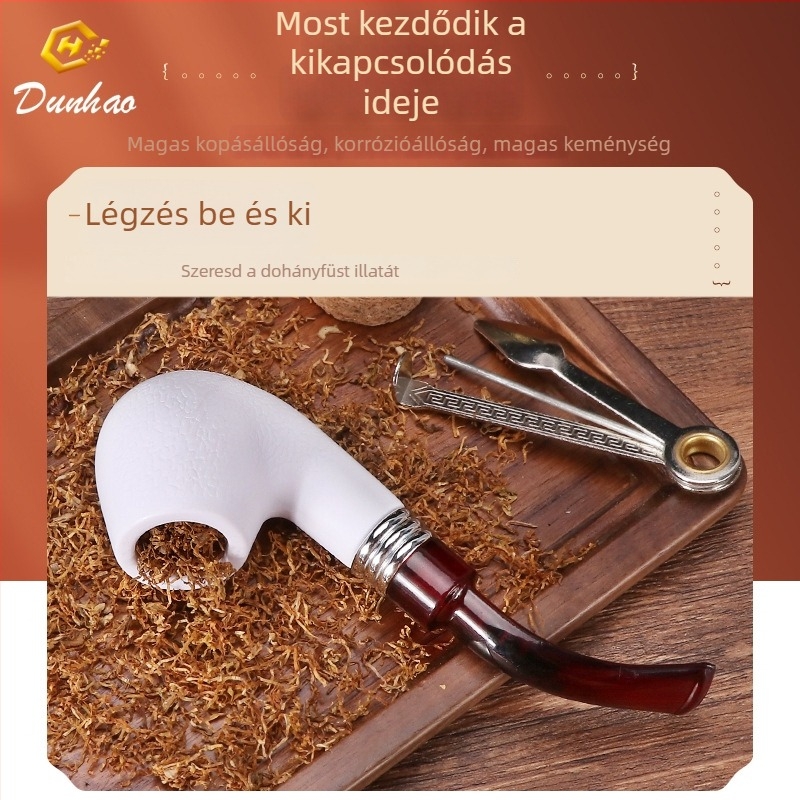 Gyanta pipa logónyomtatással, testreszabható, 80 g, stílus: könnyed, minimalist, könnyű luxus