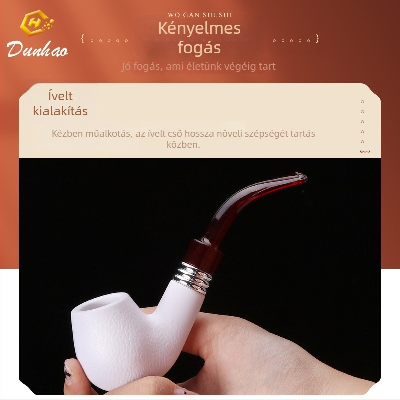 Gyanta pipa logónyomtatással, testreszabható, 80 g, stílus: könnyed, minimalist, könnyű luxus