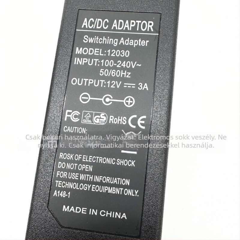 12V 3A/4A/5A tápegység LCD kijelzőkhöz, monitorokhoz, set-top boxokhoz és megfigyelő rendszerekhez