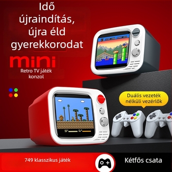 H7 TV játékkonzol – kétjátékos, 720p kimenet, ABS retro dizájn