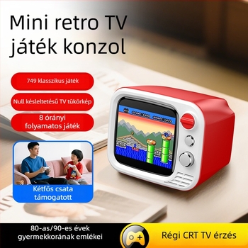 H7 TV játékkonzol – kétjátékos, 720p kimenet, ABS retro dizájn