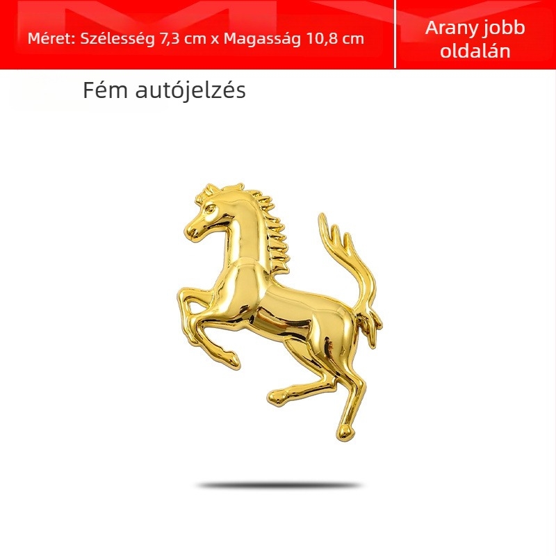 3D metall autóembléma matrica – cinkötvözet, öntapadó hátoldal, karikatúra minta