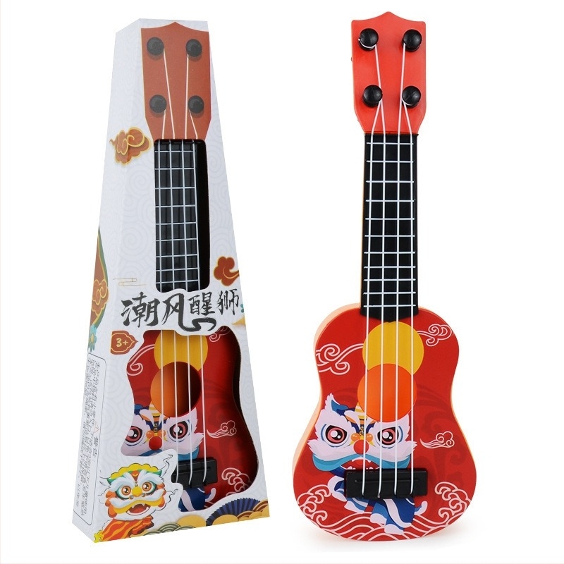 Műanyag játék ukulele – Mini négyhúros gitár gyerekeknek, 4–6 éveseknek, oktató hangszer