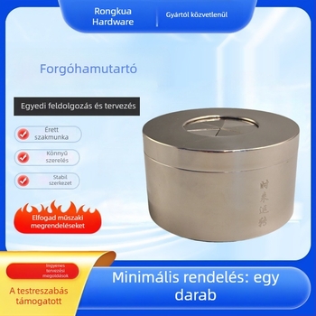304 rozsdamentes acél forgó hamutál fedővel, irodai felhasználásra, logónyomtatás és testreszabás elérhető