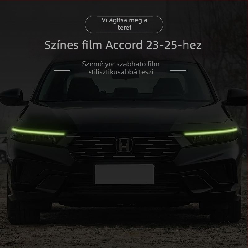Honda Accord 2023-2025 fényszóró színváltó fólia, nappali menetfény dekoratív matrica.