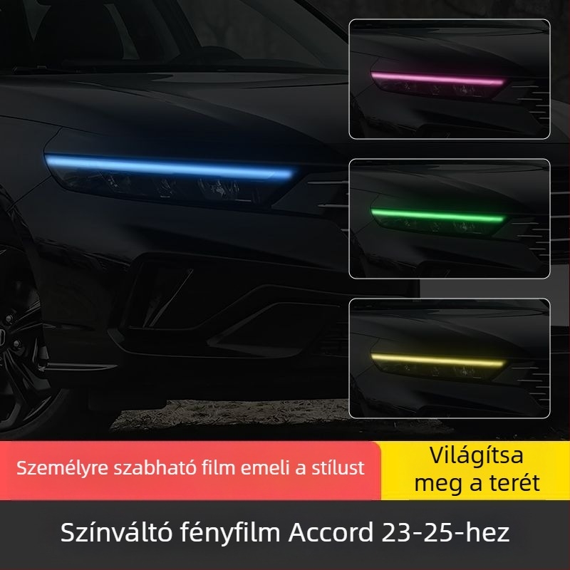Honda Accord 2023-2025 fényszóró színváltó fólia, nappali menetfény dekoratív matrica.