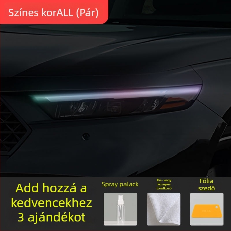 Honda Accord 2023-2025 fényszóró színváltó fólia, nappali menetfény dekoratív matrica.