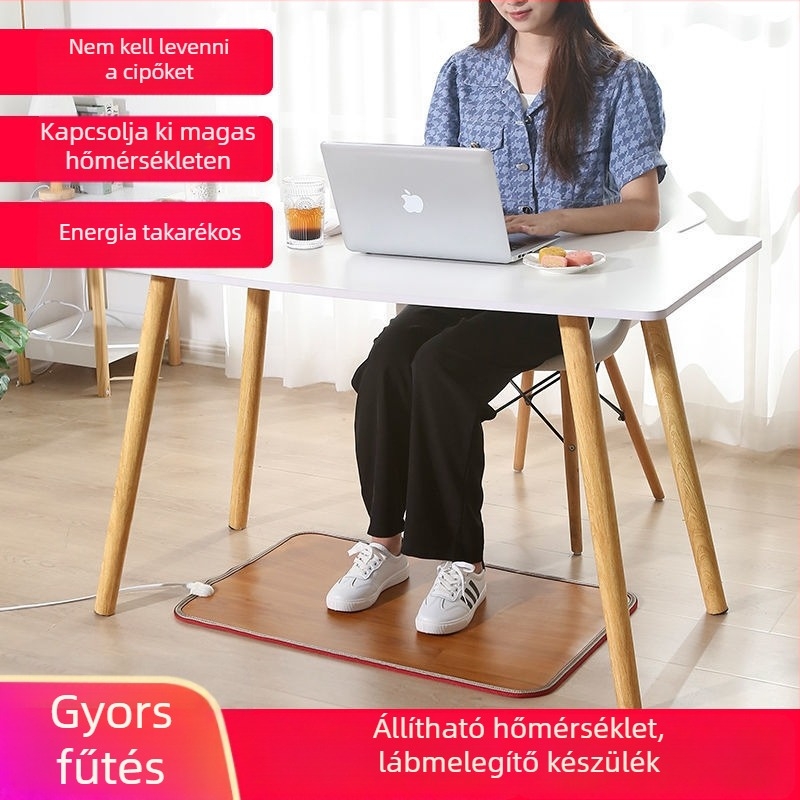 Iroda lábmelegítő párna – elektromos, USB működés, asztal alatti fűtés, uniszex, többpont fűtés