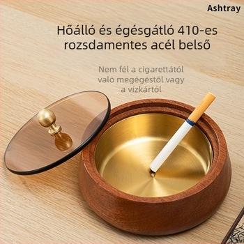 Ebona fa hamutartó fedővel, hordozható, új kínai stílusú, dekoratív fa darab